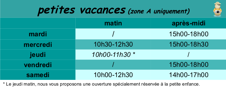 nouveaux horaires petites vacances septembre 2016
